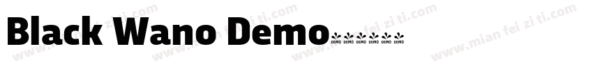 Black Wano Demo字体转换